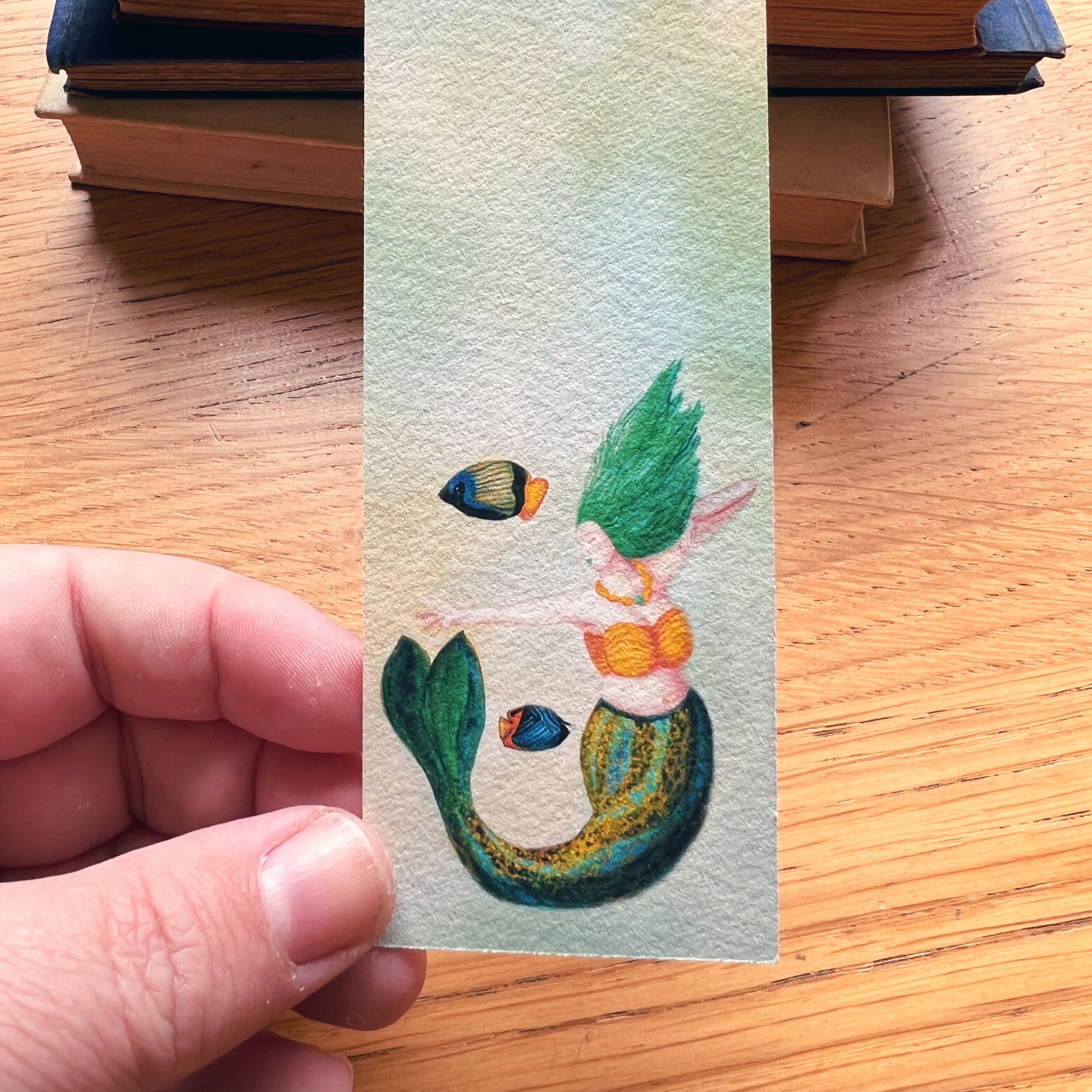 Stripe mermaid luxury bookmark
