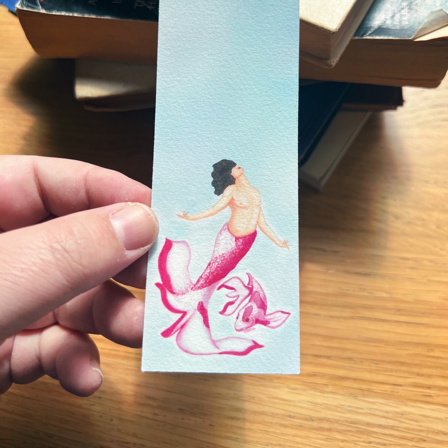 Close up of blossom mermaid bookmark