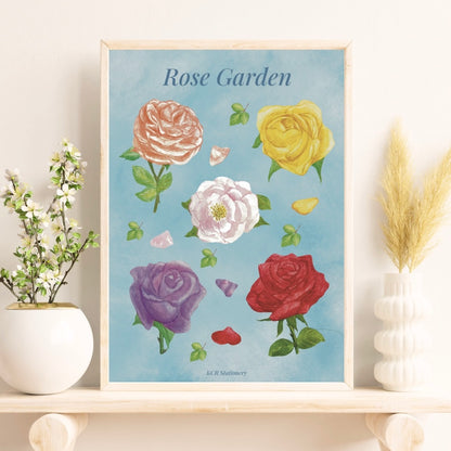 Rose Garden Art Poster