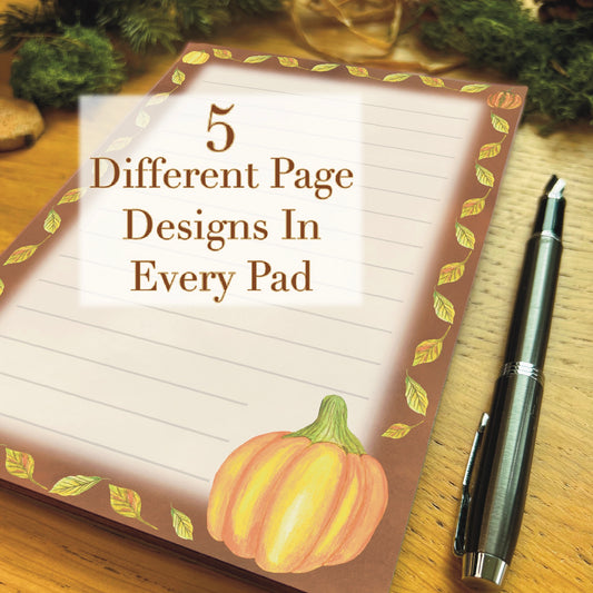 Fall Forage Pumpkin Notepad Multiple Options