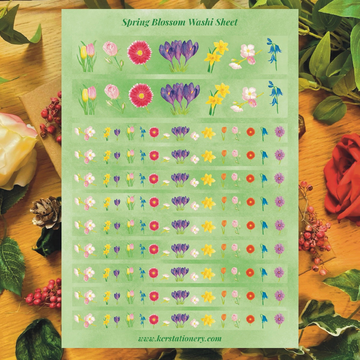 Spring Bloom Sticker Sheets with Washi