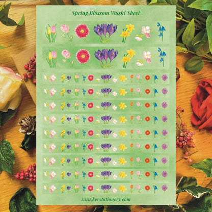 Spring Bloom Sticker Sheets with Washi