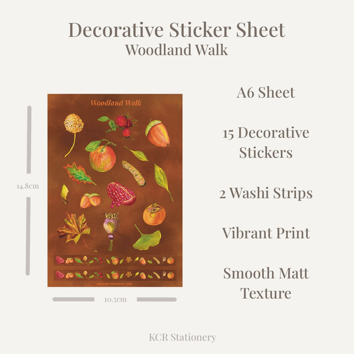 Woodland Walk Fruits Sticker Sheets & Washi