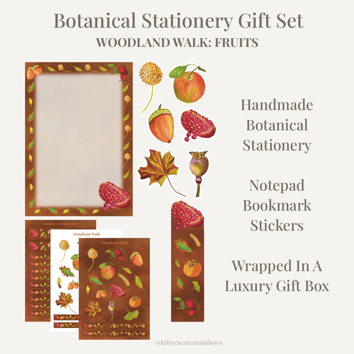 Autumnal Botanical Stationery Gift Sets