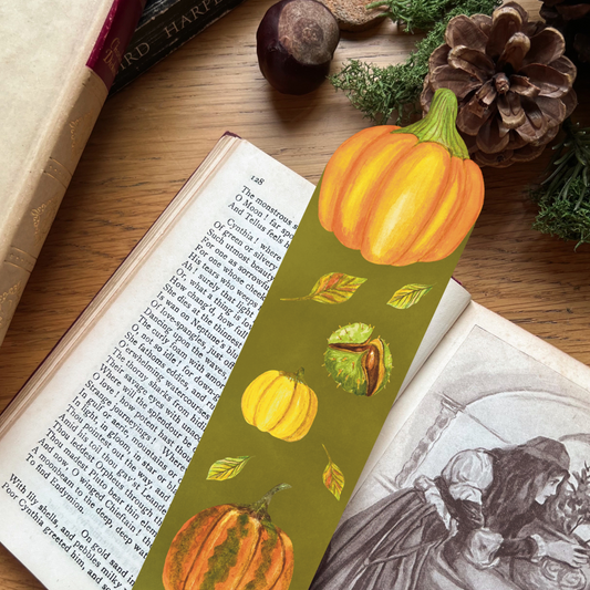 Fall Forage Moss Pumpkin Bookmark