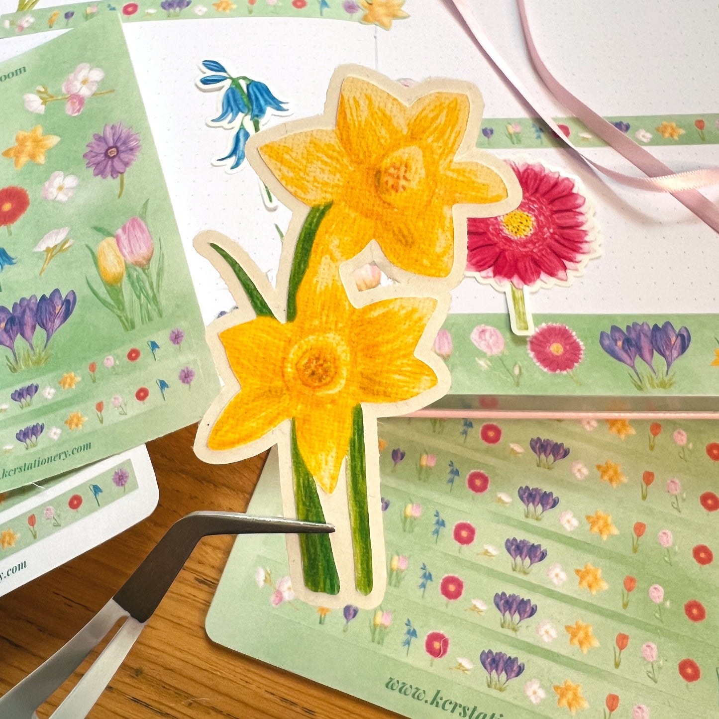 Spring Bloom Die Cut Sticker Pack of 6