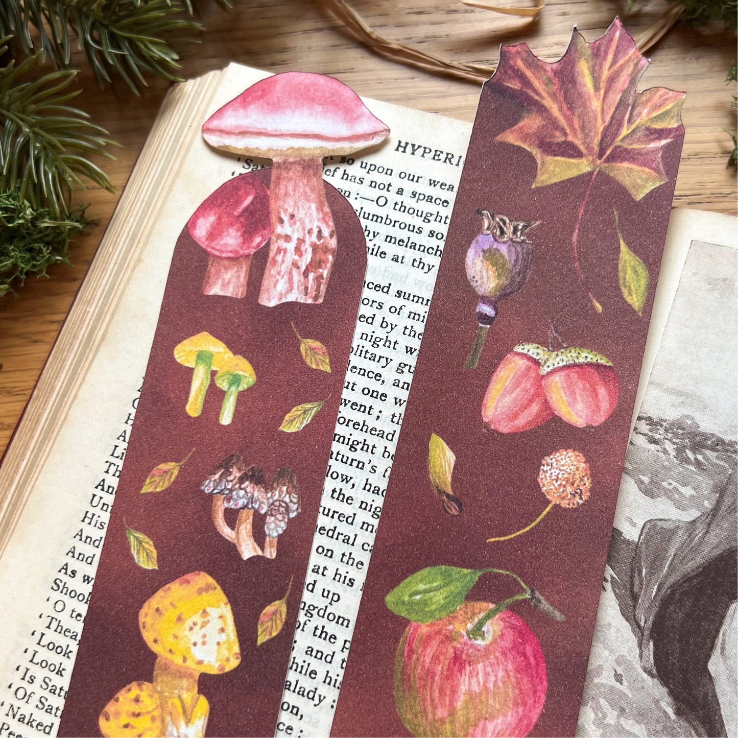 Fall Forage Mushroom Bookmark