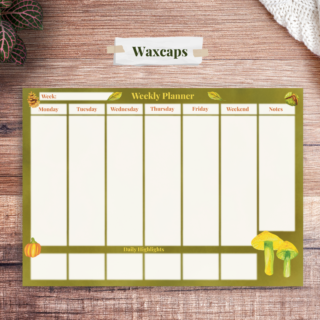 Fall Forage Weekly Planner Pad in Moss Green