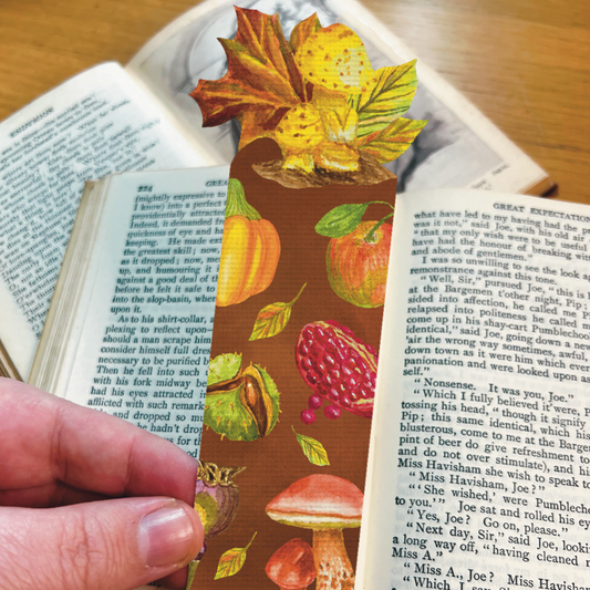 Autumn Seasonal Bookmark in Soil