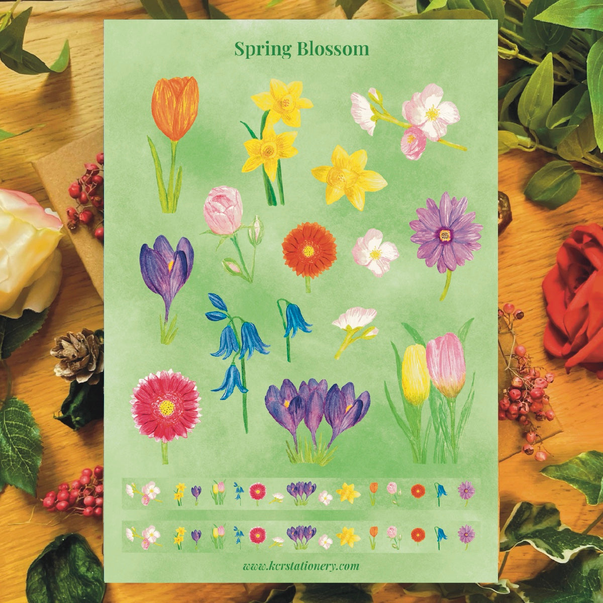 Spring Bloom Sticker Sheets with Washi