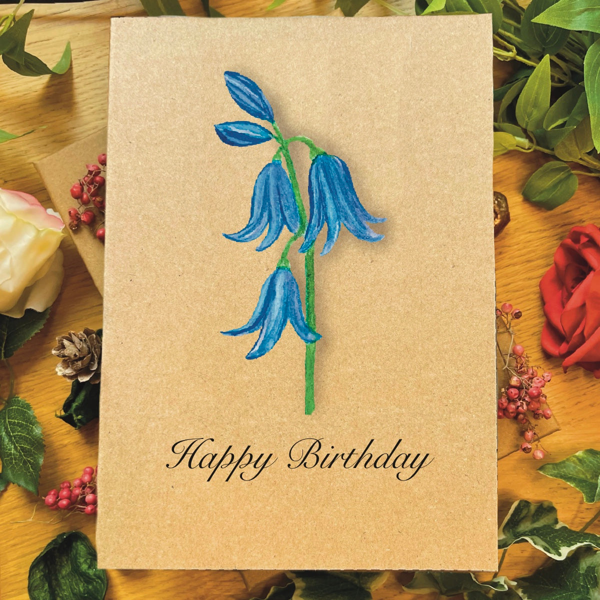 Bluebells Greetings Card (Customisable)