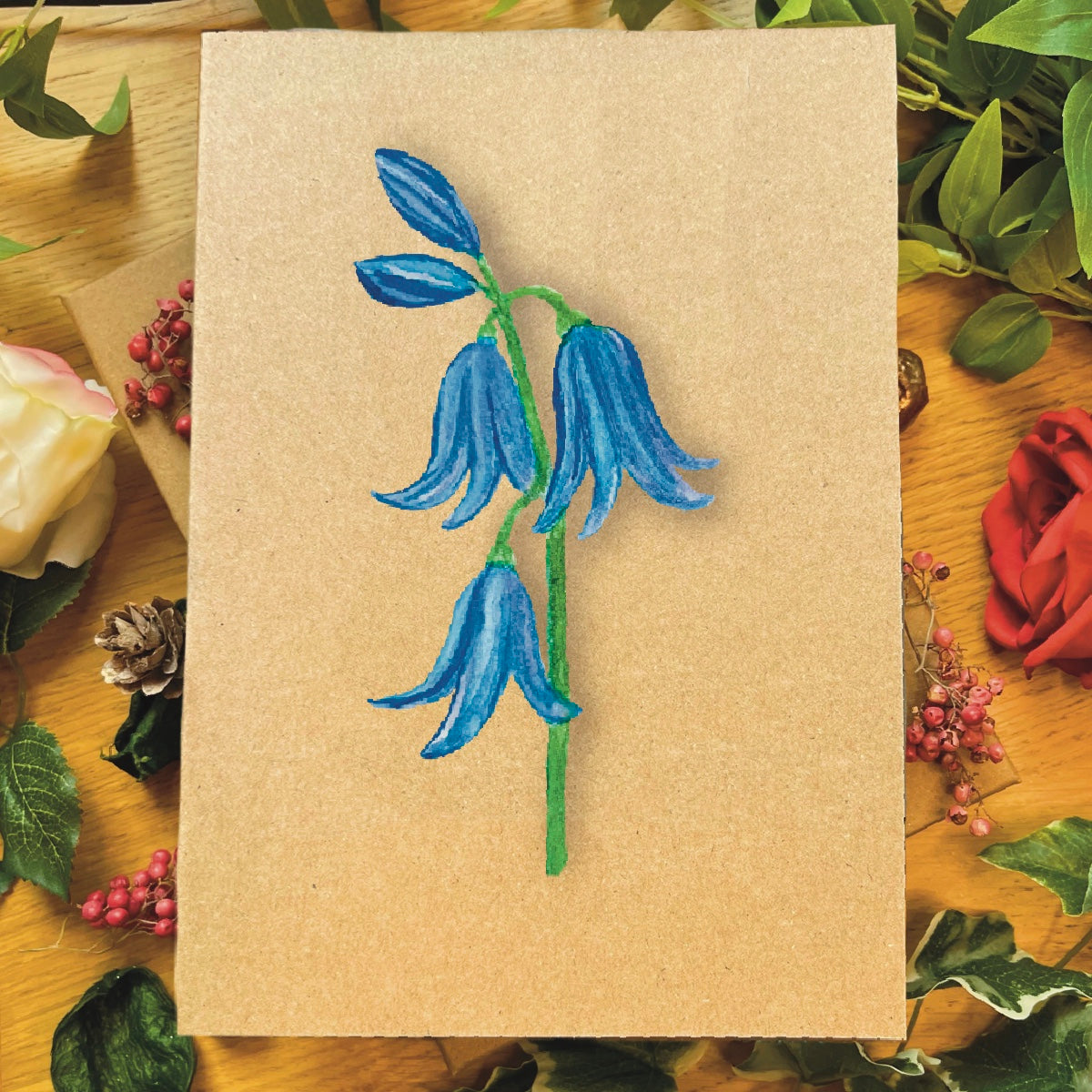 Bluebells Greetings Card (Customisable)