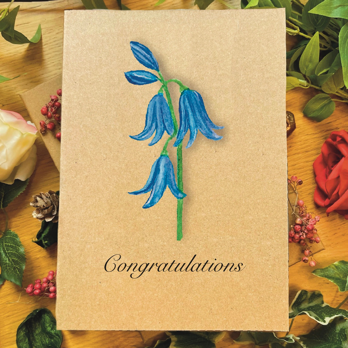 Bluebells Greetings Card (Customisable)