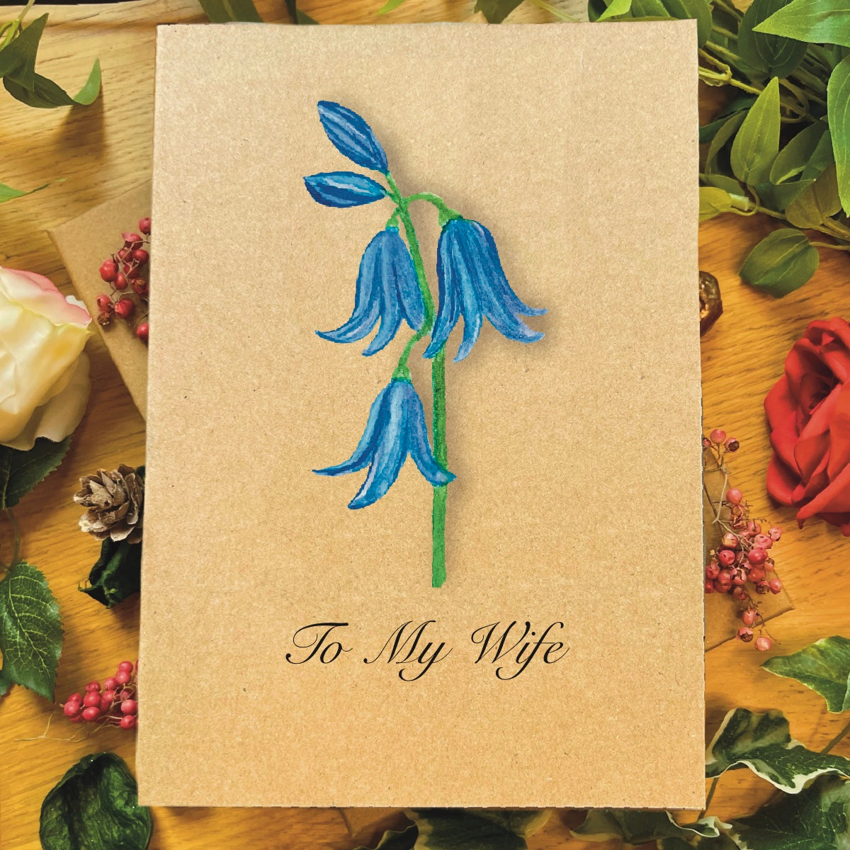 Bluebells Greetings Card (Customisable)