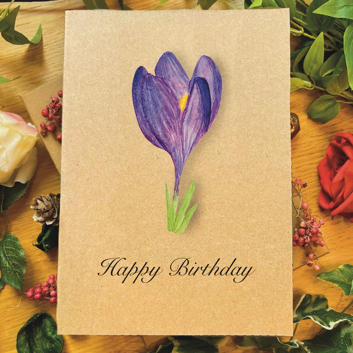 Crocus Greetings Card