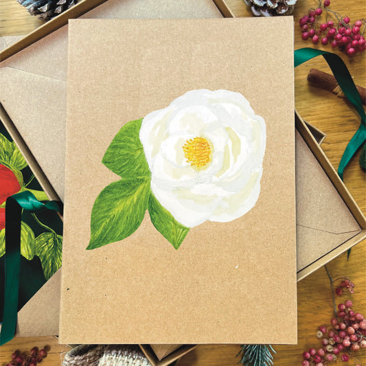 White Rose Greetings Card