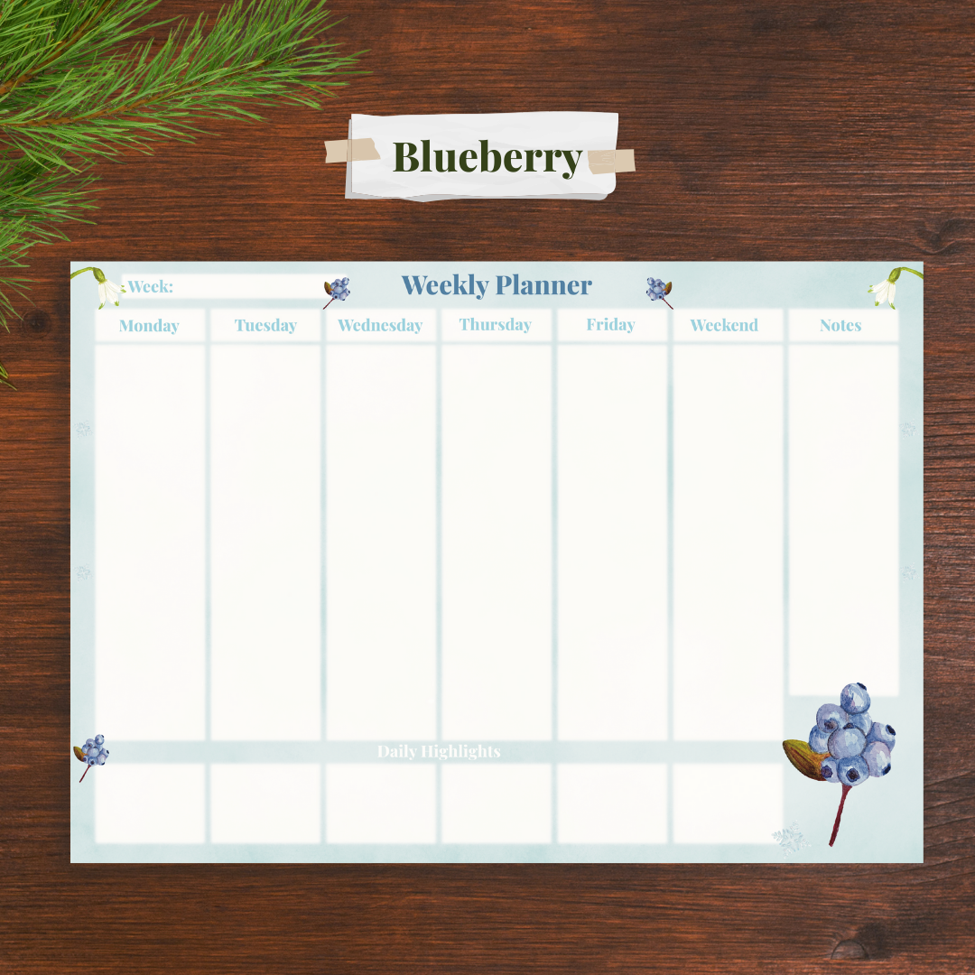 Winter Wanderland Weekly Planner Pad